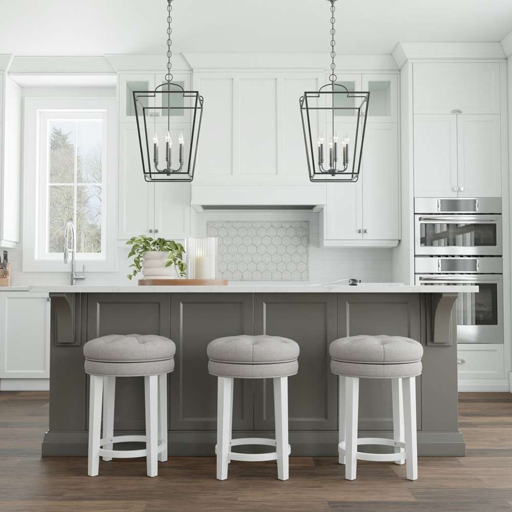 Hillsdale Furniture - Krauss Wood Backless Counter Height Swivel Stool, White - 5515-826 veiw 3