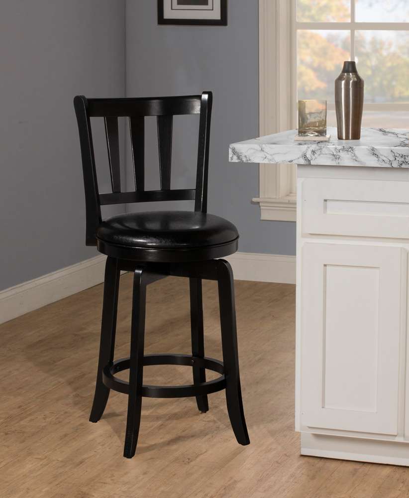 Hillsdale Furniture - Presque Isle Wood Counter Height Swivel Stool, Black - 4478-826 veiw 2