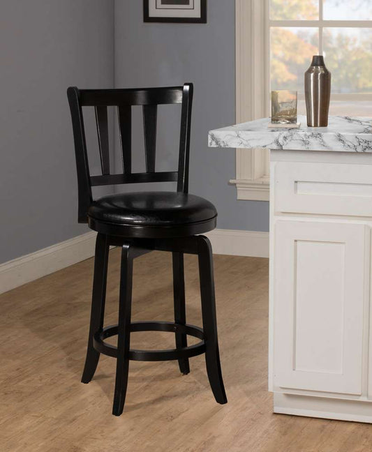 Hillsdale Furniture - Presque Isle Wood Counter Height Swivel Stool, Black - 4478-826 veiw 2