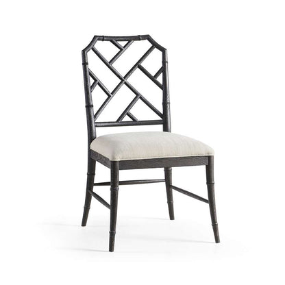 Jonathan Charles Fine Furniture - Timeless Saros Chippendale Bamboo Side Chair in Ebonized Black - 003-2-121-EBO veiw 1