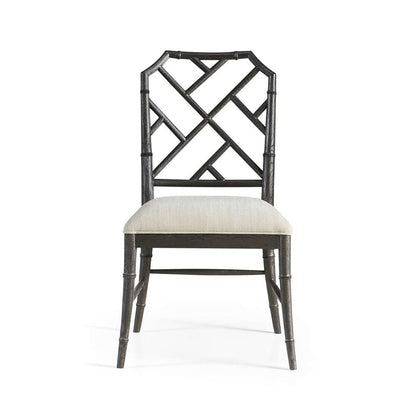 Jonathan Charles Fine Furniture - Timeless Saros Chippendale Bamboo Side Chair in Ebonized Black - 003-2-121-EBO veiw 2