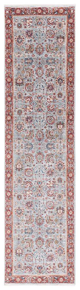 Lauren Ralph Lauren - 1412 Rug - 2 X 8 - Grey Blue / Red veiw 1