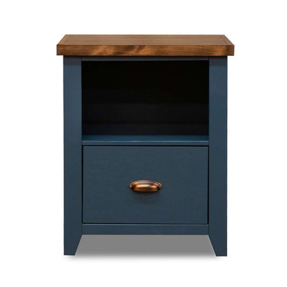 Legends Furniture - Bridgevine Home 20 in. Blue and Brown Finish Solid Wood File Cabinet - NT6805.BWK veiw 2