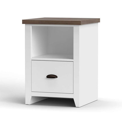 Legends Furniture - Bridgevine Home 20 in.) White Wash and Barnwood Finish Solid Wood File Cabinet - HT6805.BJW veiw 1