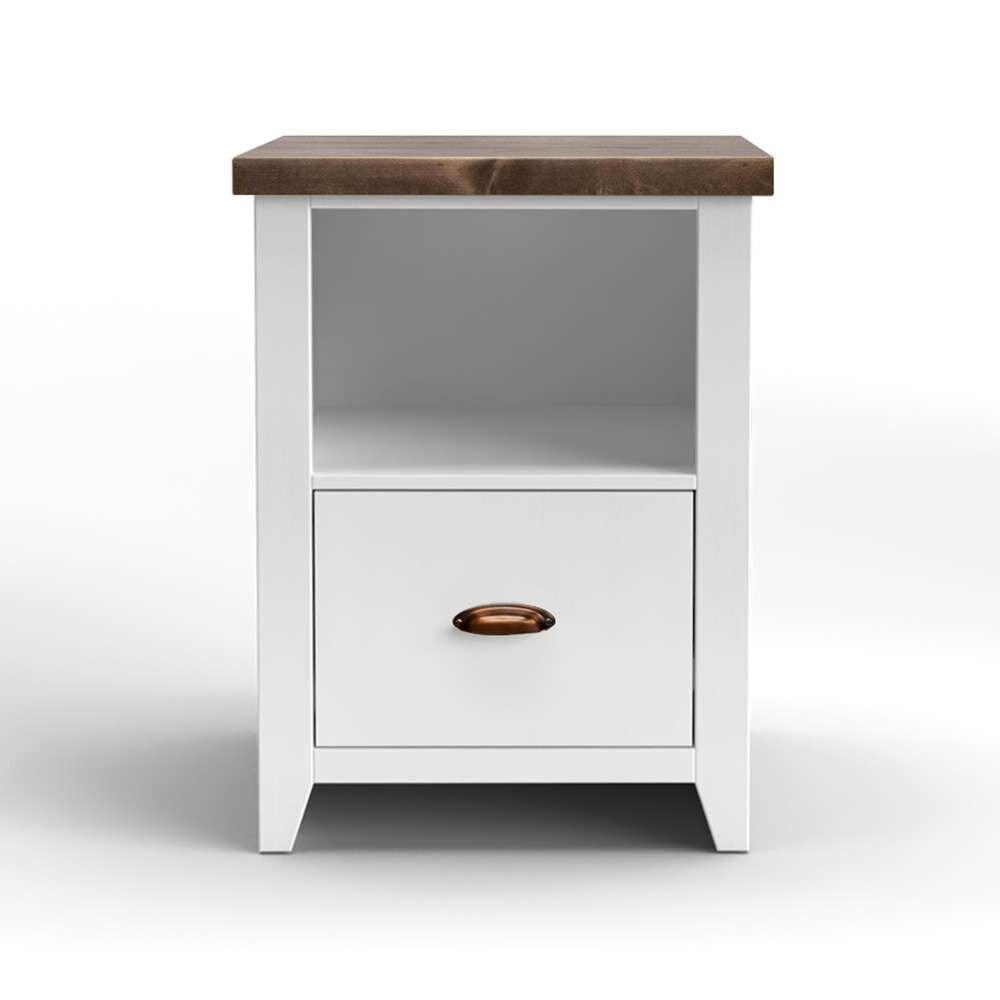 Legends Furniture - Bridgevine Home 20 in.) White Wash and Barnwood Finish Solid Wood File Cabinet - HT6805.BJW veiw 4