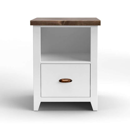 Legends Furniture - Bridgevine Home 20 in.) White Wash and Barnwood Finish Solid Wood File Cabinet - HT6805.BJW veiw 4