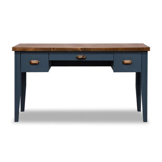 Legends Furniture - Bridgevine Home 53 in. Blue and Brown Finish Solid Wood Writing Desk - NT6210.BWK veiw 1