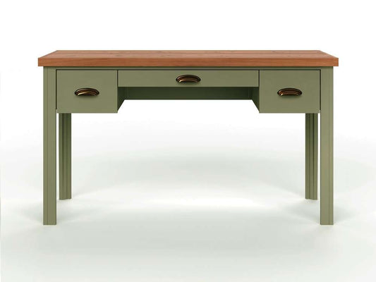 Legends Furniture - Bridgevine Home 53 in. Sage Green and Fruitwood Finish Solid Wood Writing Desk - VY6210.SFL veiw 1