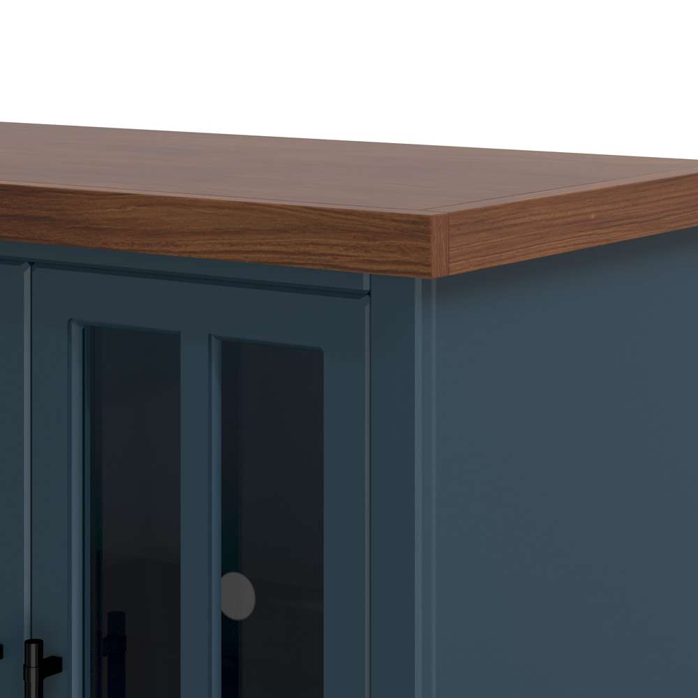 Legends Furniture - Bridgevine Home 96 in. Blue Denim and Barnwood Finish Solid Wood TV stand - NT1211.BWK view 3