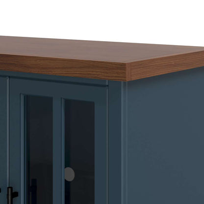 Legends Furniture - Bridgevine Home 96 in. Blue Denim and Barnwood Finish Solid Wood TV stand - NT1211.BWK view 3