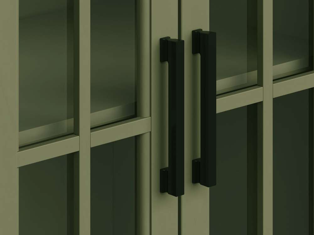 Legends Furniture - Bridgevine Home 96 in. Sage and Fruitwood Finish Solid Wood TV stand - VY1211.SFL veiw 4