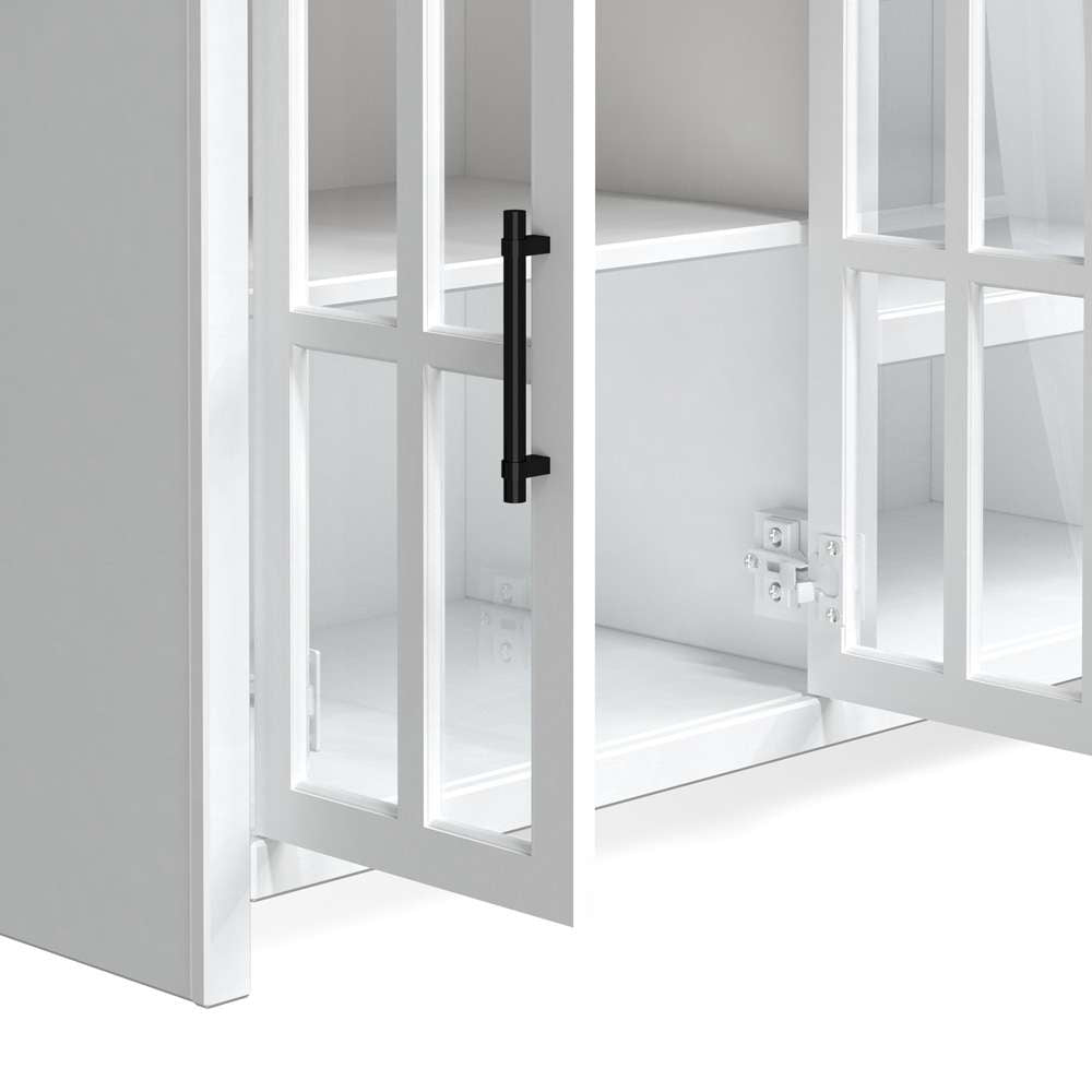 Legends Furniture - Bridgevine Home 96 in. Whitewash and Barnwood Finish Solid Wood TV stand - HT1211.BJW veiw 3