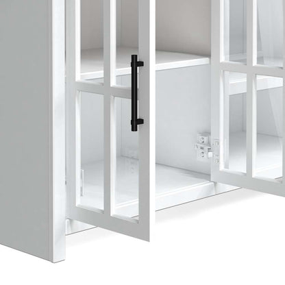 Legends Furniture - Bridgevine Home 96 in. Whitewash and Barnwood Finish Solid Wood TV stand - HT1211.BJW veiw 3