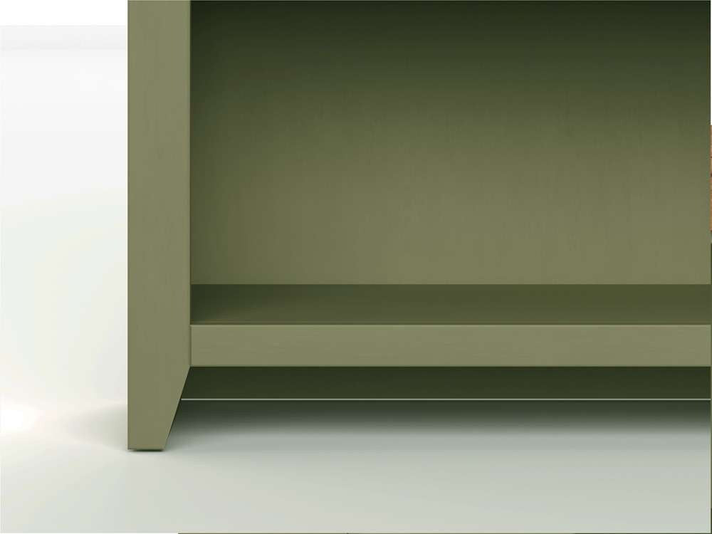 Legends Furniture - Bridgevine Home 72 in. H x 33 in. W5-Shelf Sage Green and Fruitwood Finish Solid Wood Bookshelf - VY6672.SFL veiw 4