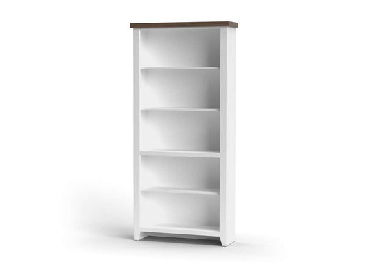 Legends Furniture - Bridgevine Home 72 in. H x 33 in. W5-Shelf White Wash and Barnwood Finish Solid Wood Bookshelf - HT6672.BJW veiw 1