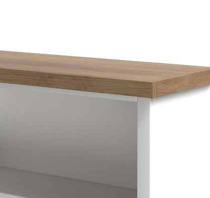 Legends Furniture - Bridgevine Home 72 in. H x 33 in. W5-Shelf White Wash and Barnwood Finish Solid Wood Bookshelf - HT6672.BJW view 4