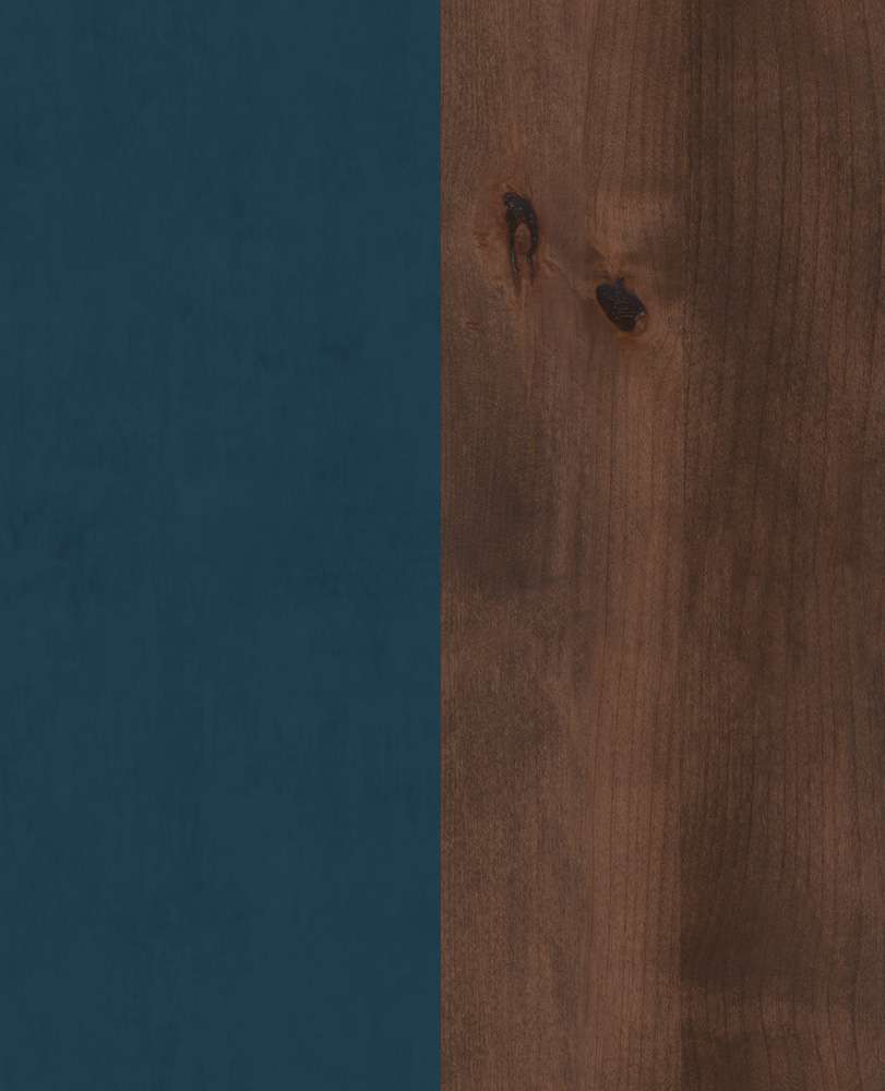 Legends Furniture - Bridgevine Home 14 in. W x 24 in. HBlue Denim and Whiskey Brown Finish Solid Wood Side Table - NT4520.BWK veiw 5