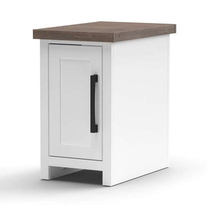 Legends Furniture - Bridgevine Home 14 in. W x 24 in. H Fully Assembled White Wash and Barnwood Finish Solid Wood Side Table - HT4520.BJW view 1