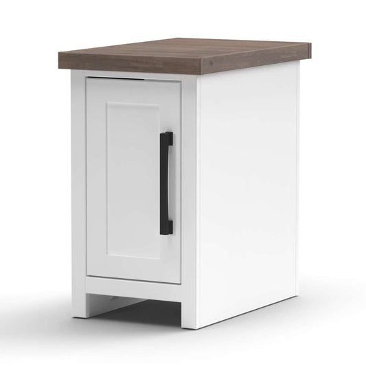 Legends Furniture - Bridgevine Home 14 in. W x 24 in. H Fully Assembled White Wash and Barnwood Finish Solid Wood Side Table - HT4520.BJW veiw 1
