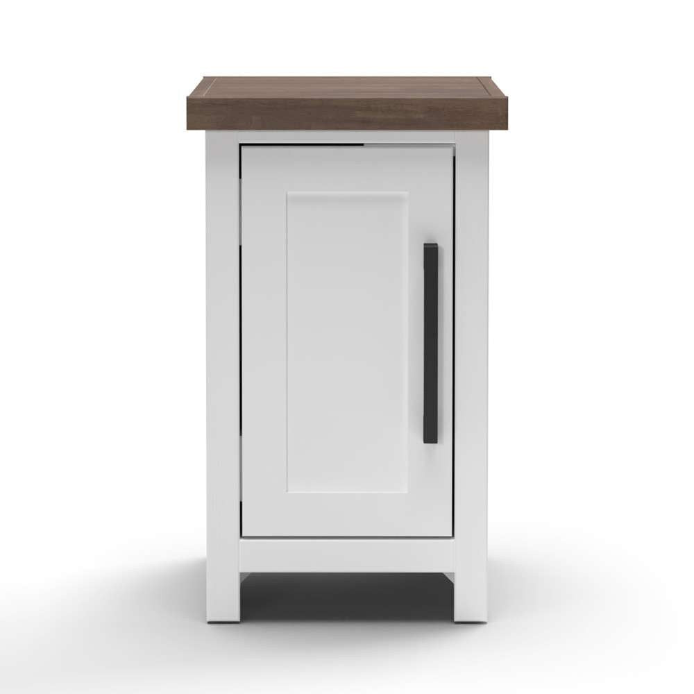 Legends Furniture - Bridgevine Home 14 in. W x 24 in. H Fully Assembled White Wash and Barnwood Finish Solid Wood Side Table - HT4520.BJW view 2