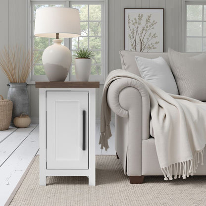 Legends Furniture - Bridgevine Home 14 in. W x 24 in. H Fully Assembled White Wash and Barnwood Finish Solid Wood Side Table - HT4520.BJW view 6