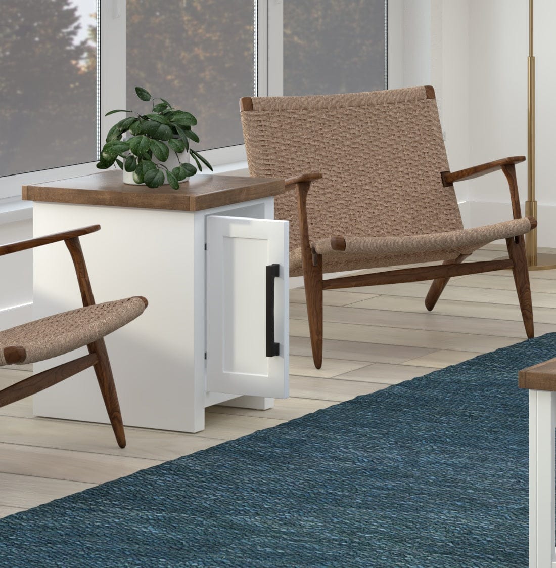 Legends Furniture - Bridgevine Home 14 in. W x 24 in. H Fully Assembled White Wash and Barnwood Finish Solid Wood Side Table - HT4520.BJW view 8