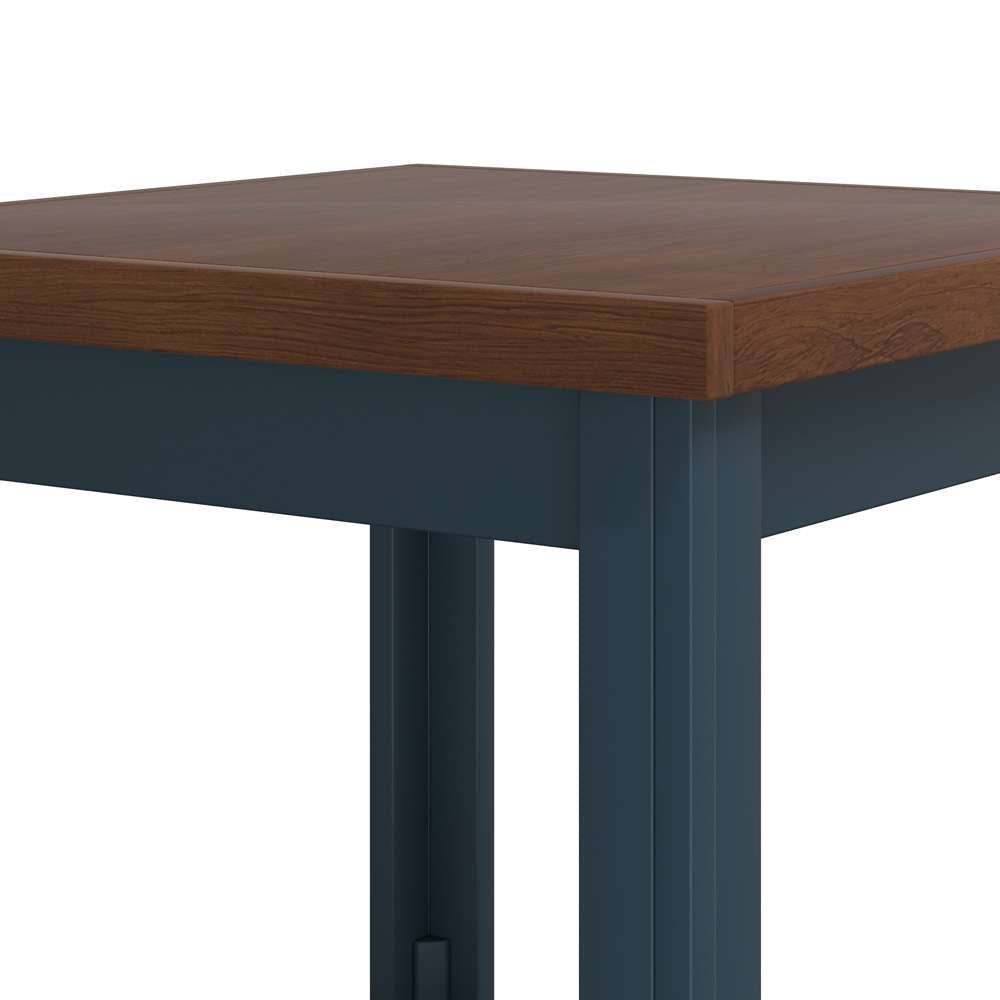 Legends Furniture - Bridgevine Home 24 in. W x 24 in. HBlue Denim and Whiskey Brown Finish Solid Wood Side Table - NT4110.BWK veiw 4