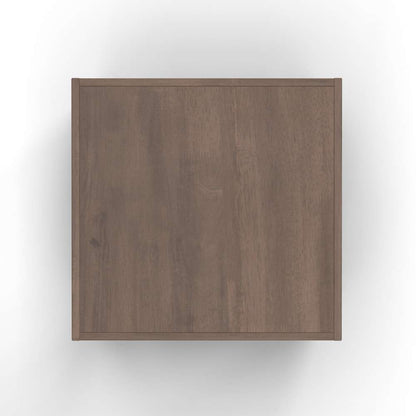 Legends Furniture - Bridgevine Home 24 in. W x 24 in. H White Wash and Brown Finish Solid Wood Side Table - HT4110.BJW veiw 3