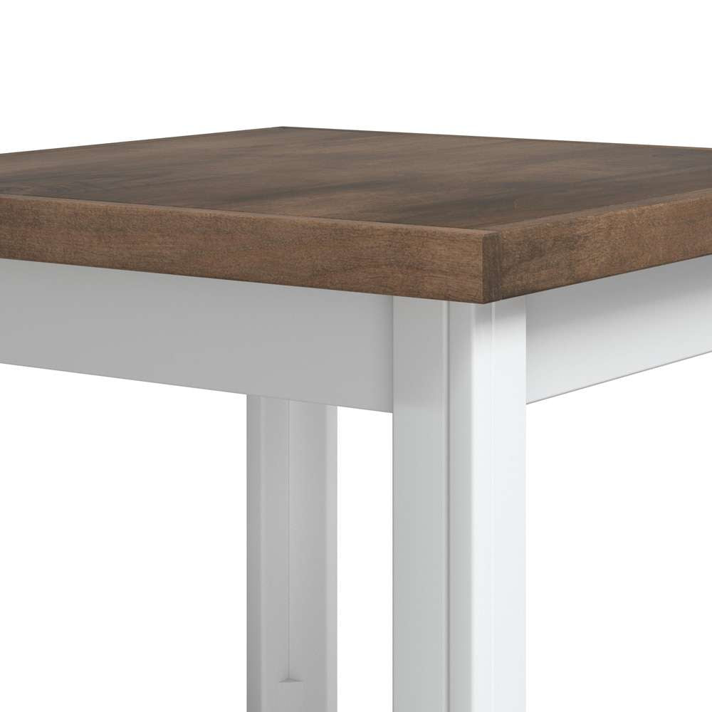 Legends Furniture - Bridgevine Home 24 in. W x 24 in. H White Wash and Brown Finish Solid Wood Side Table - HT4110.BJW veiw 4