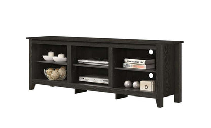 Lilola Home - Benito Dark Gray 70inW TV Stand with Open Shelves and Cable Management - 97012 veiw 1