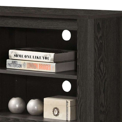 Lilola Home - Benito Dark Gray 70inW TV Stand with Open Shelves and Cable Management - 97012 veiw 3