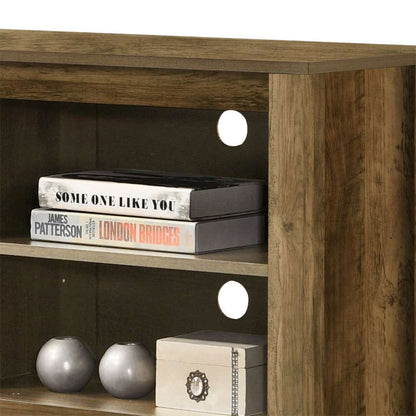 Lilola Home - Benito Knotty Oak 70inW TV Stand with Open Shelves and Cable Management - 97011 veiw 3