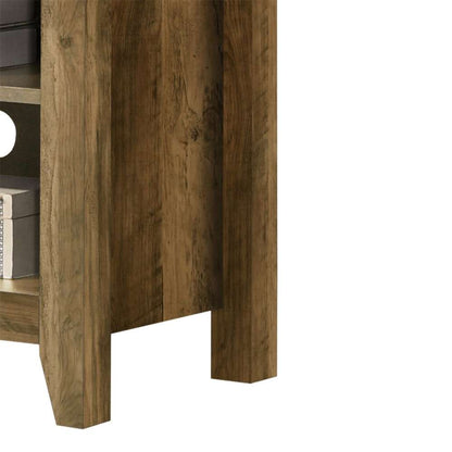 Lilola Home - Benito Knotty Oak 70inW TV Stand with Open Shelves and Cable Management - 97011 veiw 5