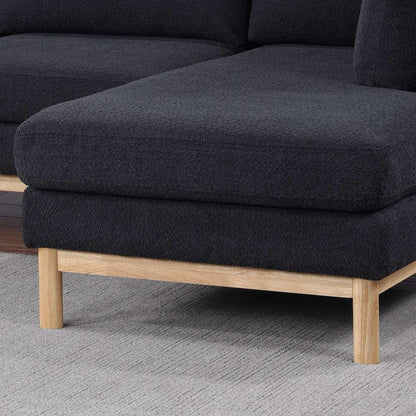 Lilola Home - Hallie Black Sherpa 124in Wide Double Chaise U-Shape Sectional Sofa - 83125 veiw 5
