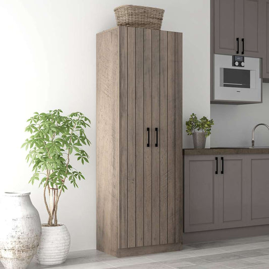 Living Essentials by Hillsdale - Lancaster Small Wood Kitchen Pantry with 2 Doors and 4 Shelves, Gray Oak - 5394-890 veiw 2
