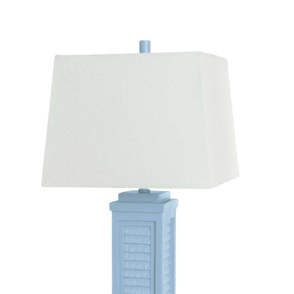 Lux Lighting - Shutter 32in Blue Polyresin  Coastal Table Lamp w/USB, (Set of 2) - LUX-3925-BLUE-USB veiw 5