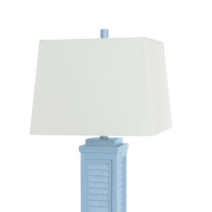 Lux Lighting - Shutter 32in Blue Polyresin  Coastal Table Lamp w/USB, (Set of 2) - LUX-3925-BLUE-USB veiw 6