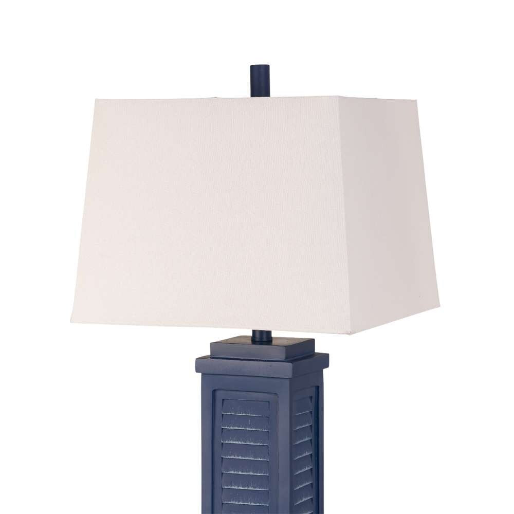 Lux Lighting - Shutter 32in Navy Blue Shutter Lamp / USB, (Set of 2) - LUX-3925-NAVY-USB veiw 5