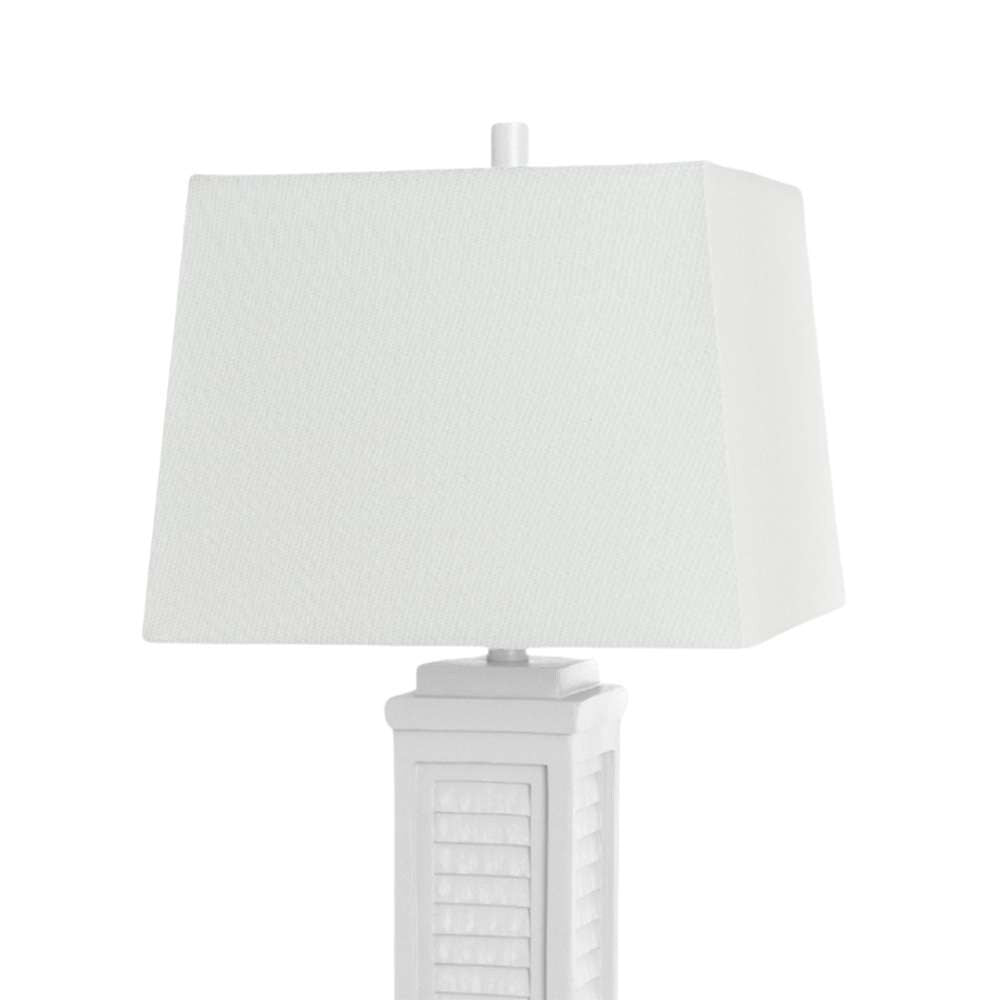 Lux Lighting - Shutter 32” Resin Bright White Shutter Lamp with USB, (Set of 2) - LUX-3925-WHITE-USB veiw 5