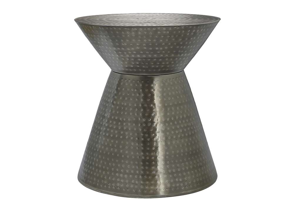Monarch Specialties - Accent Table, Drum, Side, End, Nightstand, Lamp, Living Room, Bedroom, Grey Metal, Contemporary, Modern - I 3929 veiw 1