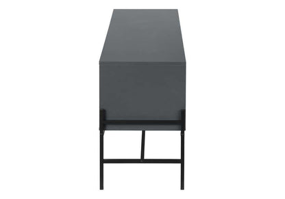Monarch Specialties - Tv Stand, 60 Inch, Console, Media Entertainment Center, Storage Cabinet, Living Room, Bedroom, Grey Laminate, Black Metal, Contemporary, Modern - I 2739 veiw 3