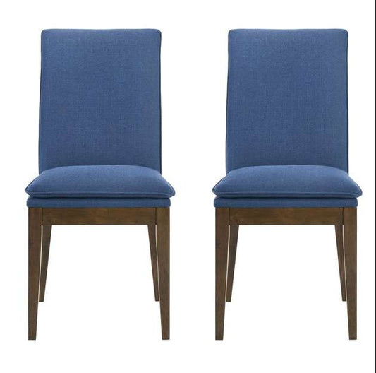 New Classic Furniture - Maggie Dining Chair W/Blue Cushion-Walnut (Set of 2) - D7185B-20-BLU veiw 1