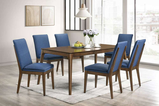 New Classic Furniture - Maggie Dining Chair W/Blue Cushion-Walnut (Set of 2) - D7185B-20-BLU veiw 2