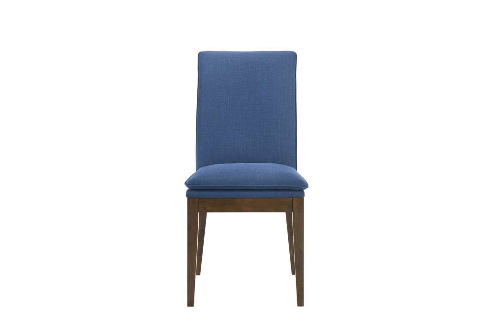New Classic Furniture - Maggie Dining Chair W/Blue Cushion-Walnut (Set of 2) - D7185B-20-BLU veiw 5