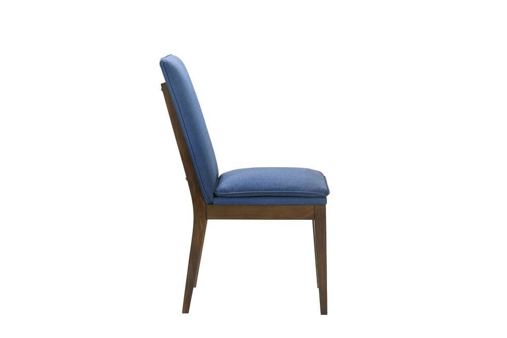 New Classic Furniture - Maggie Dining Chair W/Blue Cushion-Walnut (Set of 2) - D7185B-20-BLU veiw 6