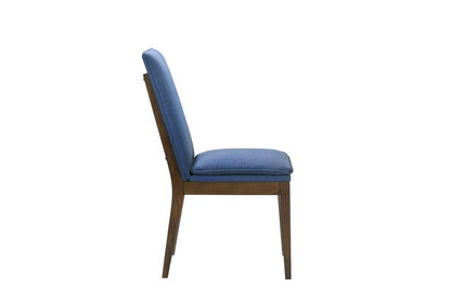New Classic Furniture - Maggie Dining Chair W/Blue Cushion-Walnut (Set of 2) - D7185B-20-BLU veiw 6