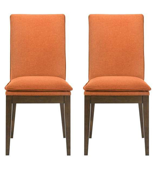 New Classic Furniture - Maggie Dining Chair W/Terra Cotta Cushion-Walnut (Set of 2) - D7185B-20-ORG veiw 1