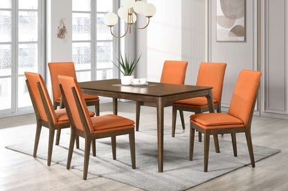 New Classic Furniture - Maggie Dining Chair W/Terra Cotta Cushion-Walnut (Set of 2) - D7185B-20-ORG veiw 2