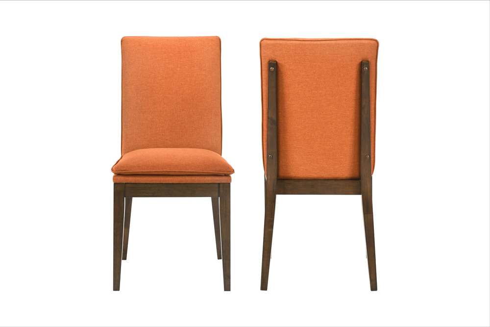 New Classic Furniture - Maggie Dining Chair W/Terra Cotta Cushion-Walnut (Set of 2) - D7185B-20-ORG veiw 3