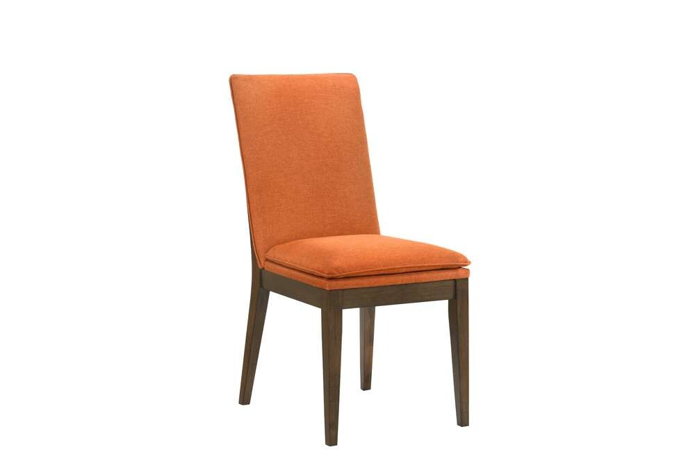 New Classic Furniture - Maggie Dining Chair W/Terra Cotta Cushion-Walnut (Set of 2) - D7185B-20-ORG veiw 4